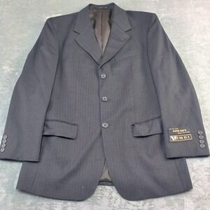 VINCI Blazer Sport Coat‎ Mens Suit Jacket 38 R Striped 3 Button Super 150s Brown